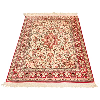 Lot 69 - An extremely fine silk Qum rug, central Persia
