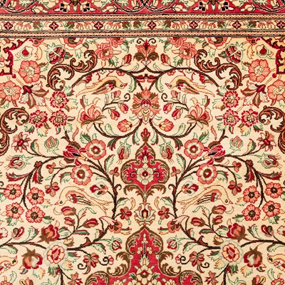 Lot 69 - An extremely fine silk Qum rug, central Persia