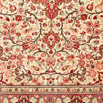 Lot 69 - An extremely fine silk Qum rug, central Persia