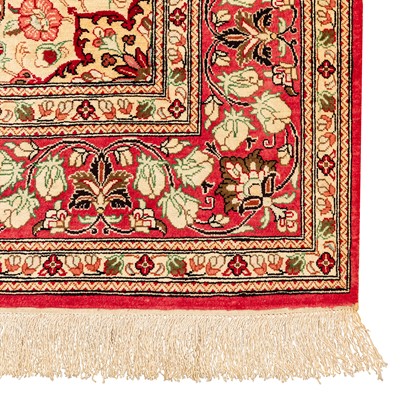 Lot 69 - An extremely fine silk Qum rug, central Persia