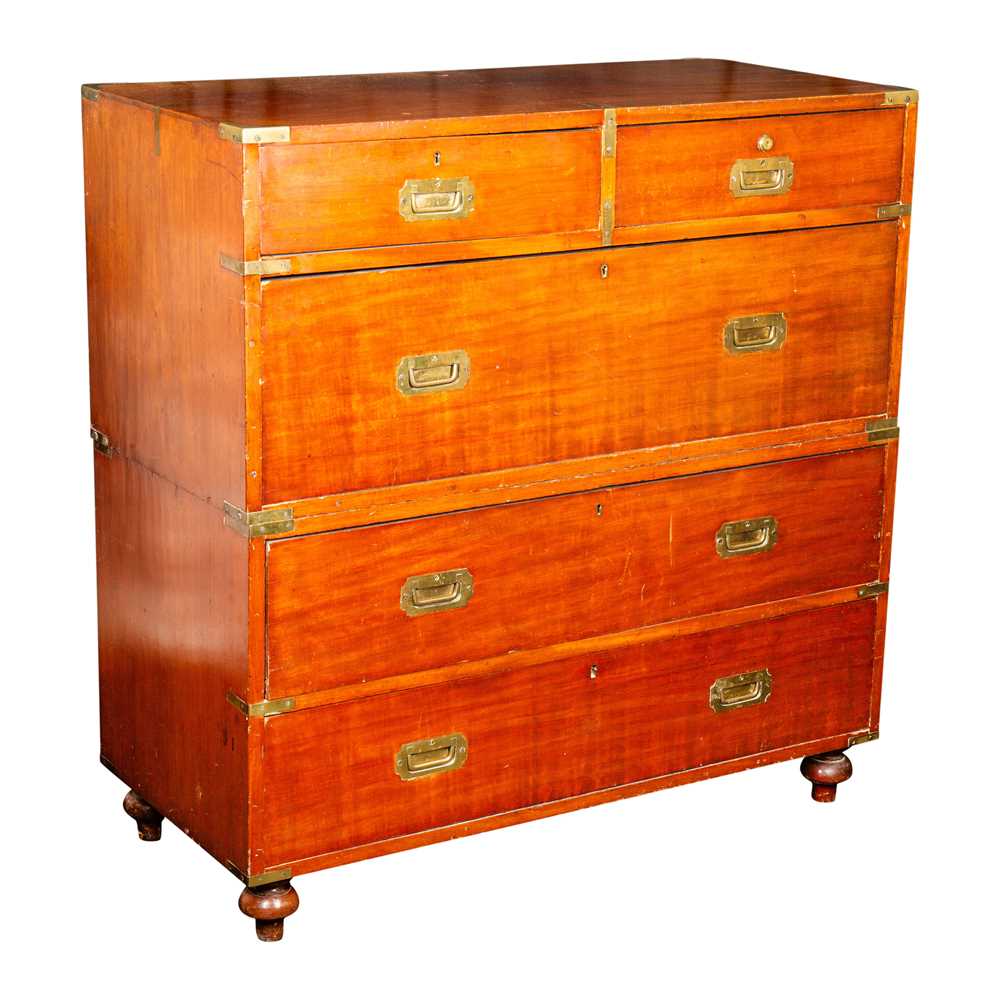 Lot 2 - A Victorian mahogany campaign chest