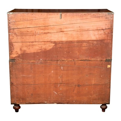 Lot 2 - A Victorian mahogany campaign chest