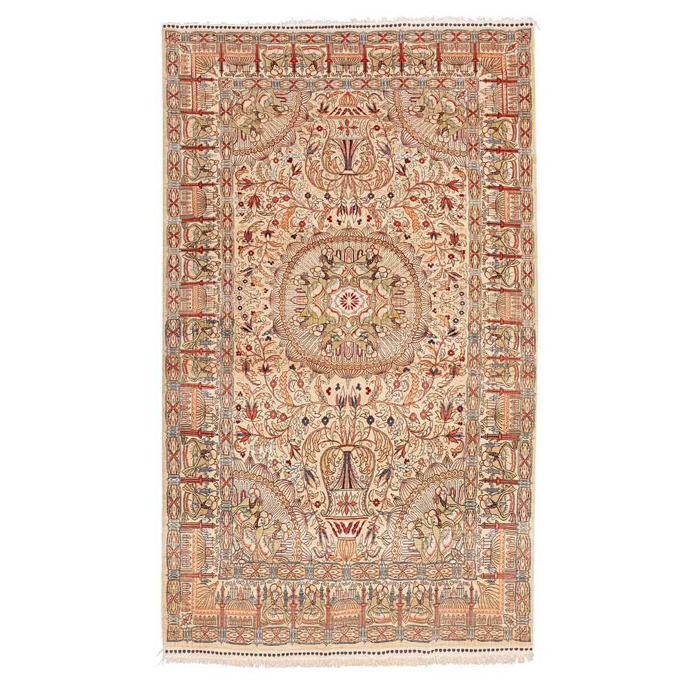 Lot 53 - An extremely fine silk Hereke rug, Turkey