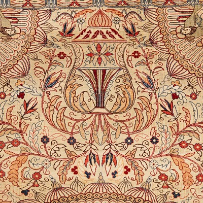 Lot 53 - An extremely fine silk Hereke rug, Turkey