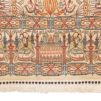 Lot 53 - An extremely fine silk Hereke rug, Turkey