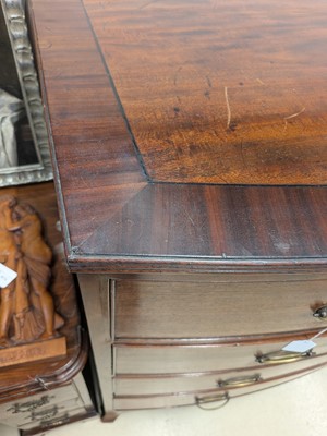 Lot 70 - A mahogany bow-fronted chest of drawers