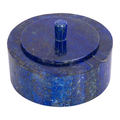 Lot 469 - An Art Deco lapis lazuli and white marble lidded box