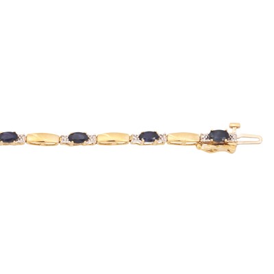 Lot 12 - A sapphire and diamond bracelet