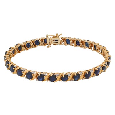 Lot 25 - A sapphire and diamond bracelet