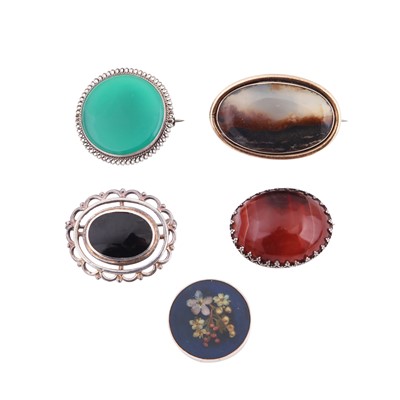 Lot 408 - A group of five brooches