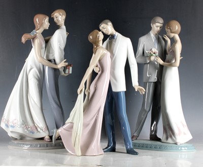 Lot 61 - A Lladro porcelain group of 'Happy Anniversary'...