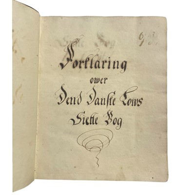 Lot 38 - Danish law manuscript