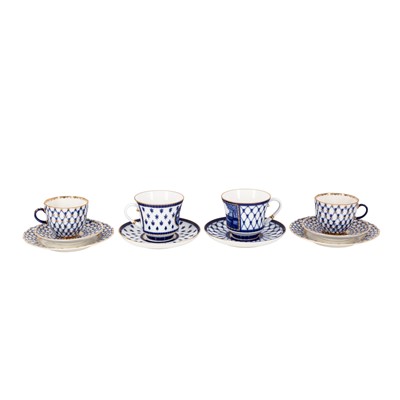 Lot 371 - Two Lomonosov Porcelain trios, circa 2002-06