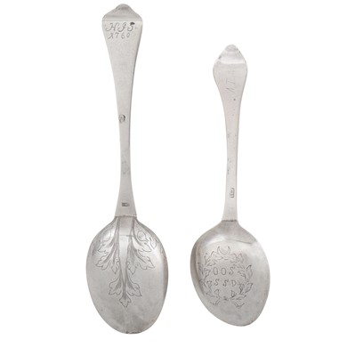 Lot 426 - Two 18th century Norwegian silver spoons