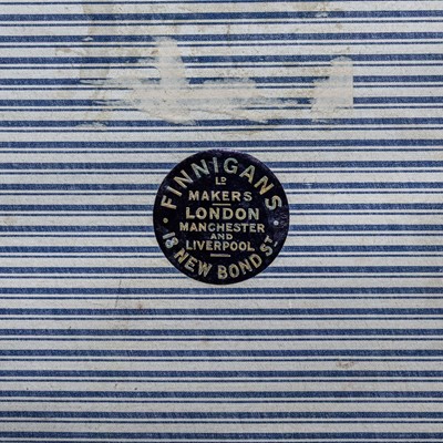 Lot 94 - A Finnigans of 18 New Bond Street brown leather travel trunk