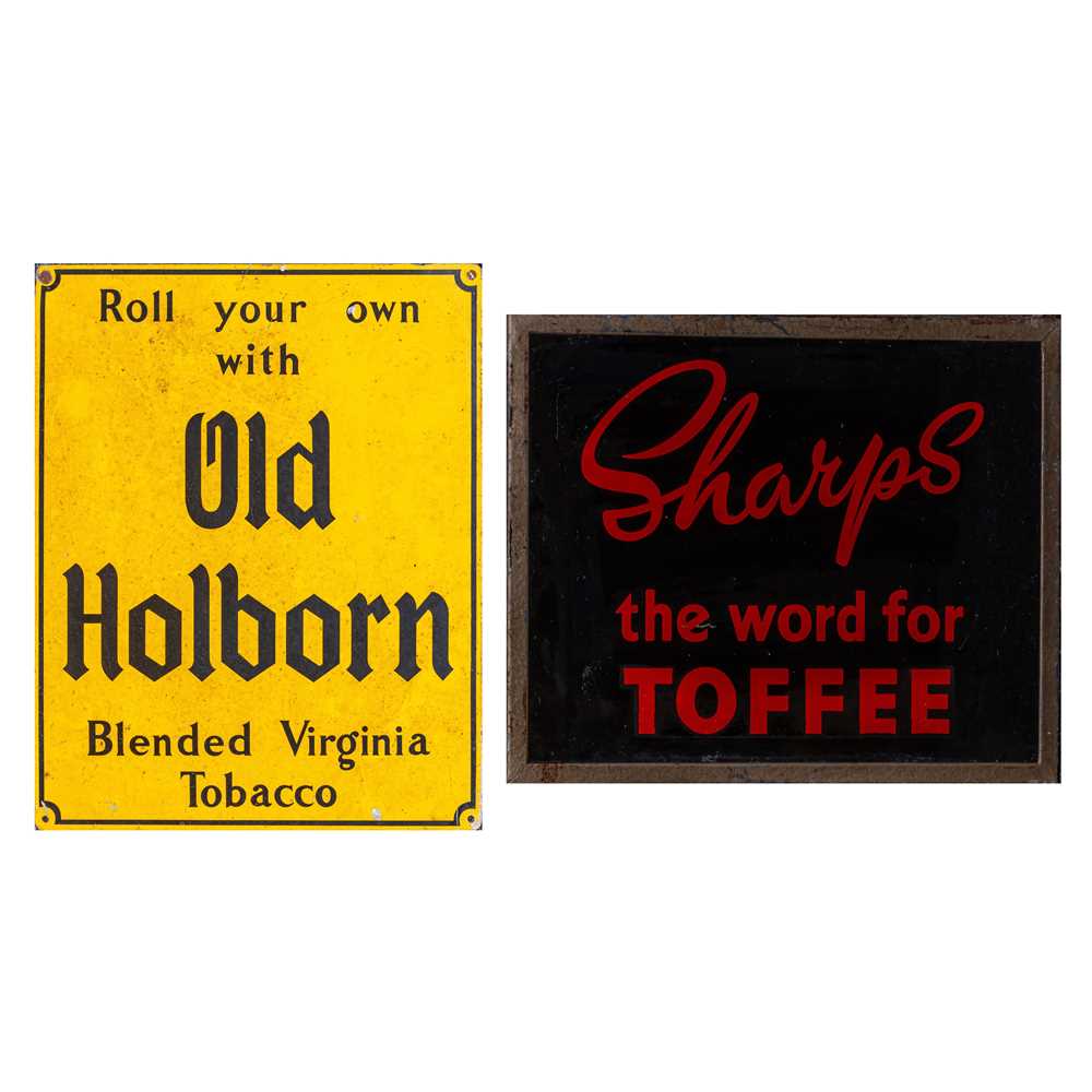 Lot 84 - An early to mid 20th Century advertising sign for Sharps Toffee