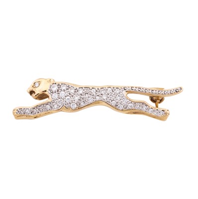 Lot 215 - A tiger diamond brooch