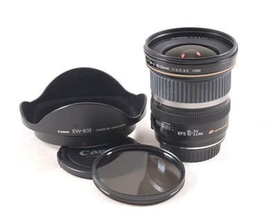 Lot 225 - Canon EF-S 10-22mm f3.5-4.5 USM Ultra Wide Zoom Lens.