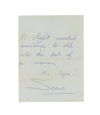 Lot 181 - Connery (Sean)