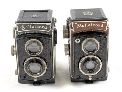 Lot 380 - Two Rolleicord TLR Cameras. Models I & II.