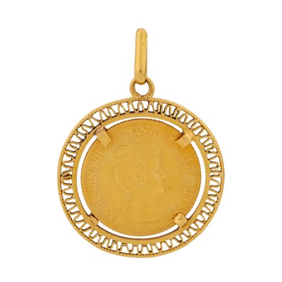 Lot 139 - A coin pendant