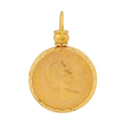 Lot 147 - A full sovereign coin pendant