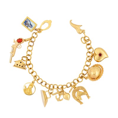Lot 168 - A charm bracelet