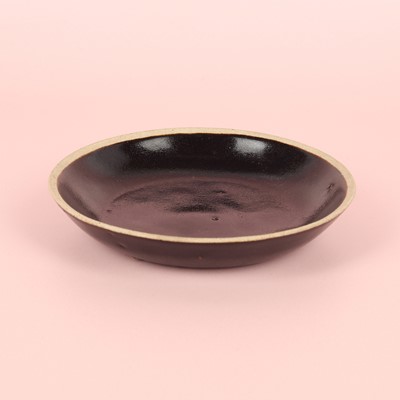 Lot 19 - A Chinese Henan black-glazed washer, Song dynasty