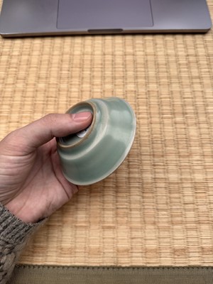 Lot 38 - A fine and rare Chinese Longquan celadon washer, Southern Song dynasty