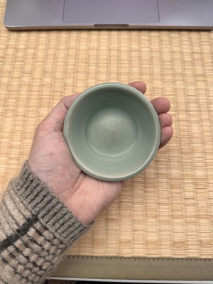 Lot 38 - A fine and rare Chinese Longquan celadon washer, Southern Song dynasty
