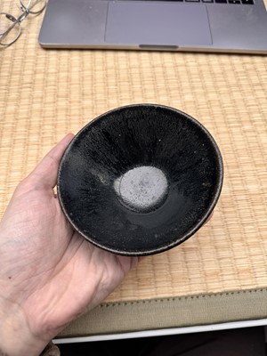 Lot 29 - A Chinese Jian black-glazed 'hare's fur' conical bowl, Song dynasty