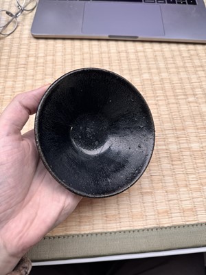 Lot 29 - A Chinese Jian black-glazed 'hare's fur' conical bowl, Song dynasty
