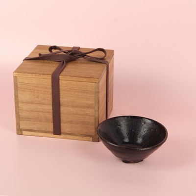 Lot 29 - A Chinese Jian black-glazed 'hare's fur' conical bowl, Song dynasty