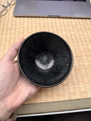Lot 29 - A Chinese Jian black-glazed 'hare's fur' conical bowl, Song dynasty