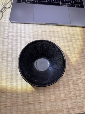 Lot 29 - A Chinese Jian black-glazed 'hare's fur' conical bowl, Song dynasty