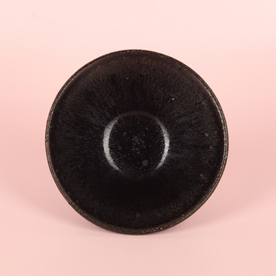 Lot 29 - A Chinese Jian black-glazed 'hare's fur' conical bowl, Song dynasty