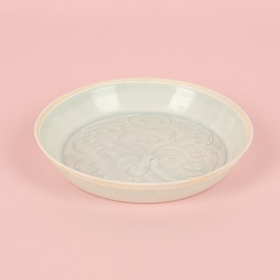 Lot 467 - A small Chinese Qingbai 'lotus' carved dish, Southern Song dynasty