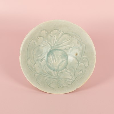 Lot 16 - A Chinese Qingbai 'peony' carved bowl, Southern Song dynasty