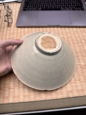 Lot 16 - A Chinese Qingbai 'peony' carved bowl, Southern Song dynasty