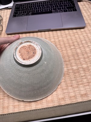 Lot 16 - A Chinese Qingbai 'peony' carved bowl, Southern Song dynasty