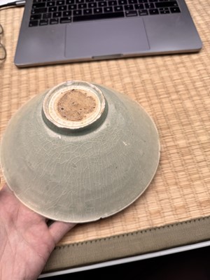 Lot 16 - A Chinese Qingbai 'peony' carved bowl, Southern Song dynasty