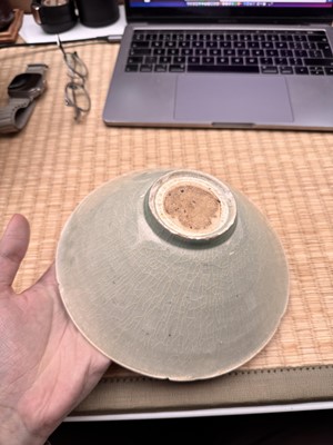 Lot 16 - A Chinese Qingbai 'peony' carved bowl, Southern Song dynasty