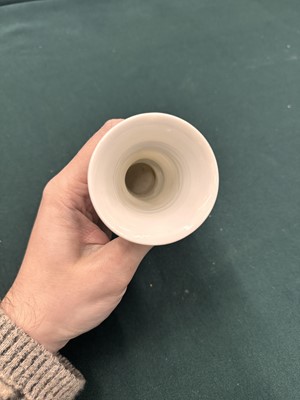 Lot 18 - A small rare Chinese Dehua beaker vase, Ming - Qing dynasty