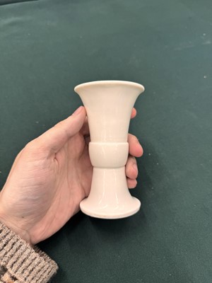 Lot 18 - A small rare Chinese Dehua beaker vase, Ming - Qing dynasty