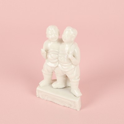 Lot 3 - A fine Chinese Dehua 'hehe erxian' group, Qing dynasty, Kangxi period