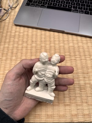 Lot 3 - A fine Chinese Dehua 'hehe erxian' group, Qing dynasty, Kangxi period