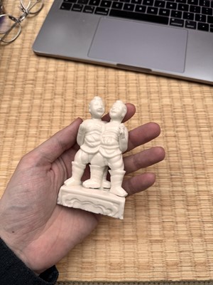 Lot 3 - A fine Chinese Dehua 'hehe erxian' group, Qing dynasty, Kangxi period