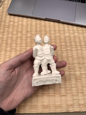 Lot 3 - A fine Chinese Dehua 'hehe erxian' group, Qing dynasty, Kangxi period