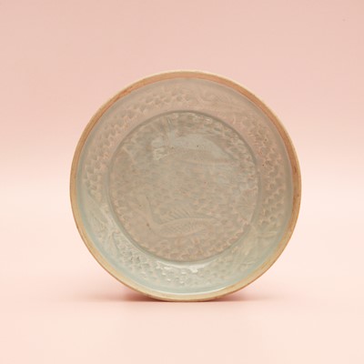 Lot 10 - A Chinese Qingbai 'fish' moulded dish, Southern Song dynasty