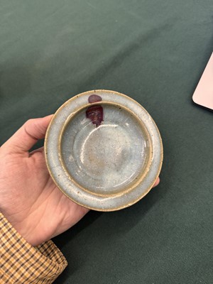 Lot 471 - A small Chinese Jun purple-splashed dish, Jin - Yuan dynasty